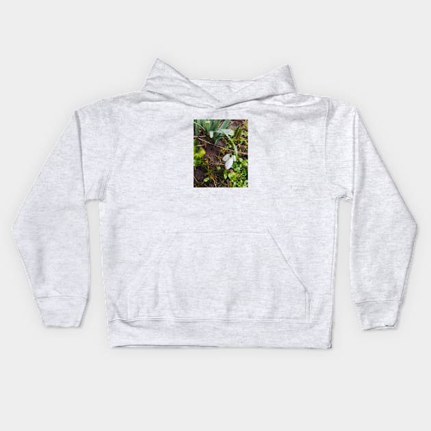 Snowdrop flower Kids Hoodie by MacaArtistry